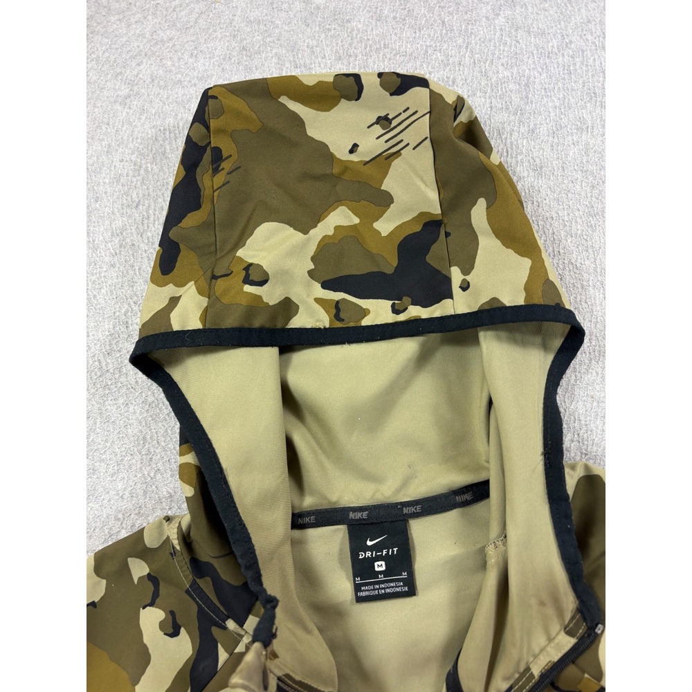 Nike Dri Fit Camouflage Full Zip Windbreaker Jacket‎ (Men's Medium) Green - Picture 3 of 12